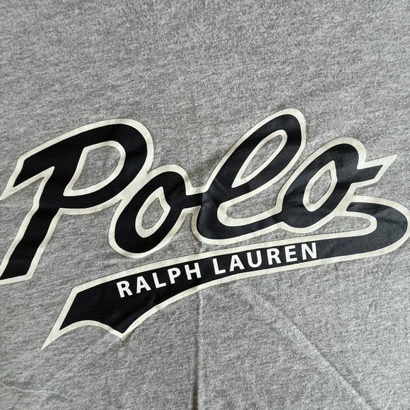 Vintage Polo Ralph Lauren T-Shirt 4XLT Big & Tall Gray Black Retro Tee - Picture 2 of 7